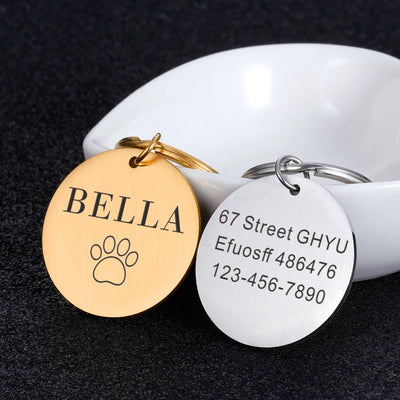 Medaille Anti-Perte Gravee Nom Personnalise Chien