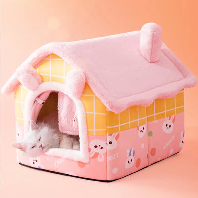 Niche d'Intérieur pour Chien Moelleuse à Toit Doux 6 Coloris