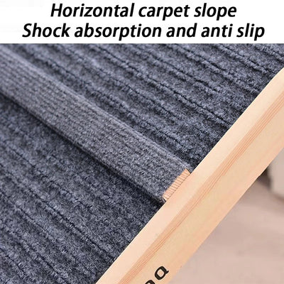 Rampe pour Chien Bois Massif Pliable 6 Hauteurs Portable