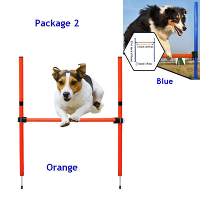 Set d'Obstacles d'Agility pour Chien Cerceau Barre Slalom