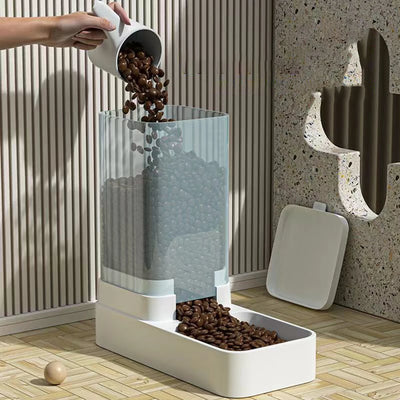 Distributeur Croquettes Chien Gravité Nourriture et Eau Sans Prise