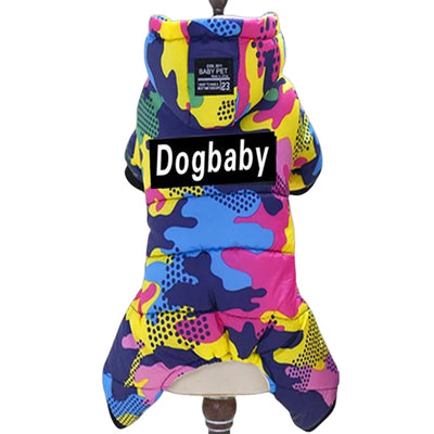 Combinaison Imperméable Hiver 4 Pattes Chien Capuche