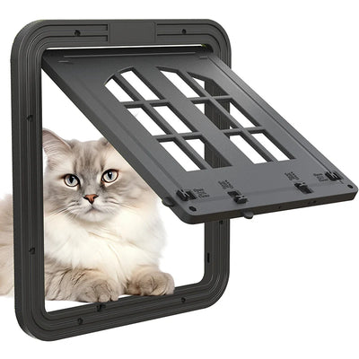 Porte pour Chien Moustiquaire Rabat 4 Voies Fermeture Automatique