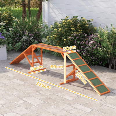 Passerelle d'Agility en Bois Antidérapante pour Chien 325 cm