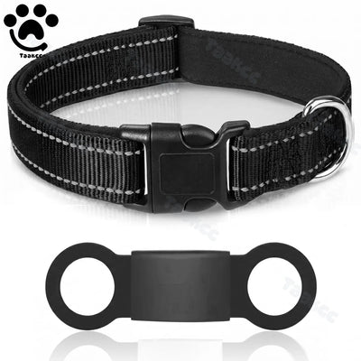 Collier Rembourré Réfléchissant Gravé Nom Chien