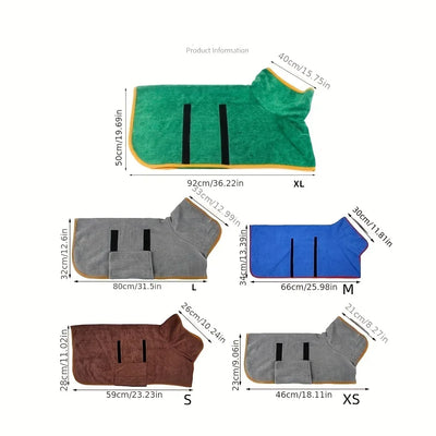 Peignoir Enveloppant Absorbant pour Chien