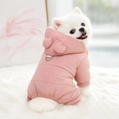 Manteau d'Hiver Chaud à Capuche Petit Chien