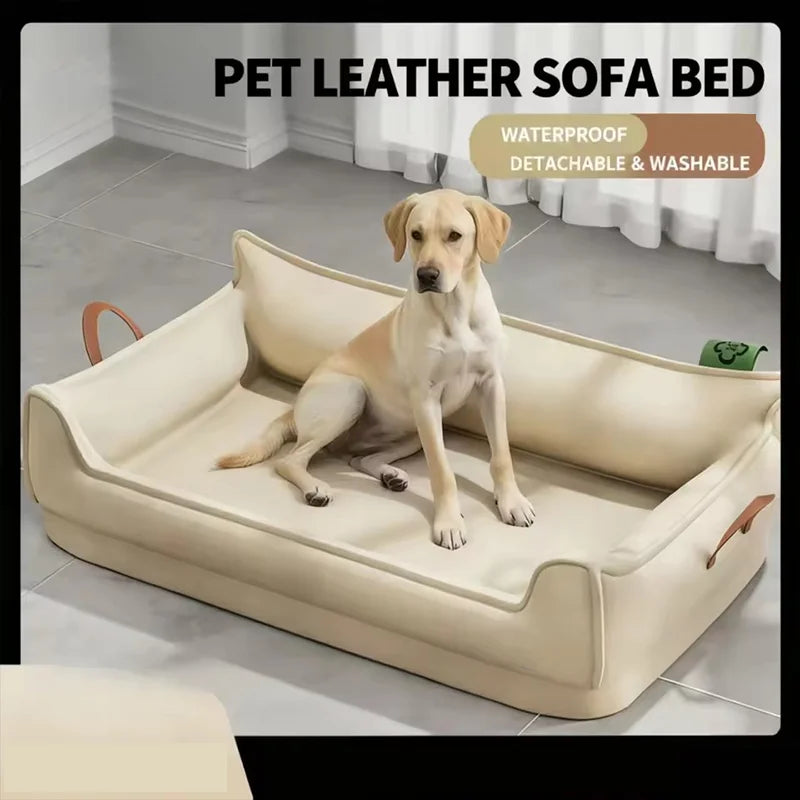 Canapé pour Chien Déhoussable Étanche Bords Hauts 85 cm