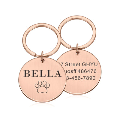 Medaille Anti-Perte Gravee Nom Personnalise Chien