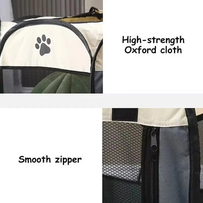 Tente pour Chien Octogonale Niche Pliable Montage Rapide
