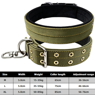 Collier Anti-Évasion Double Boucle Nylon Gros Chien