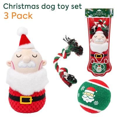 Ensemble de Jouets de Noël à Mâcher pour Chien
