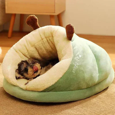 Panier Igloo Chausson à Bois de Renne pour Petit Chien