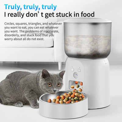 Distributeur de Croquettes Chien Caméra 3 L Inox Connecté