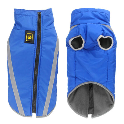 Manteau Chien Bandes Réfléchissantes Doublure Polaire Labrador