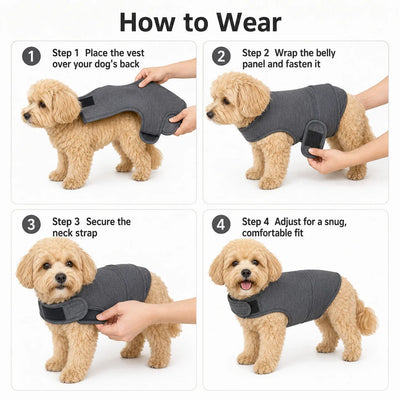 Enveloppe Apaisante Anti-Stress Coton Réglable pour Chien