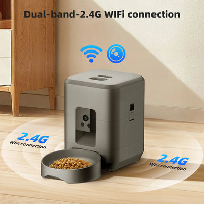 Distributeur de Croquettes 2 L Caméra Petit Chien et Chat