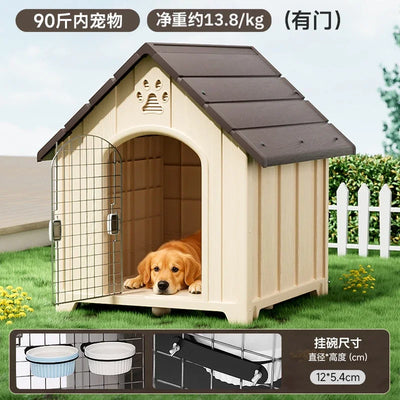 Niche pour Chien Extérieur Plastique Isolée Grande Taille Toutes Saisons