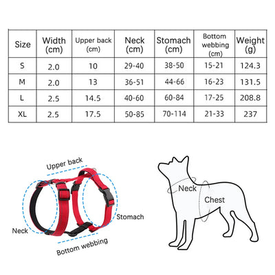 Harnais en H Réfléchissant Rembourré Nylon pour Husky
