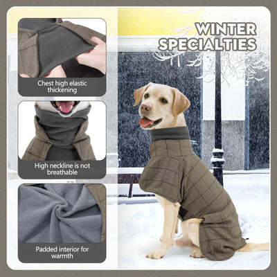 Manteau Imperméable Carreaux Gros Chien Hiver