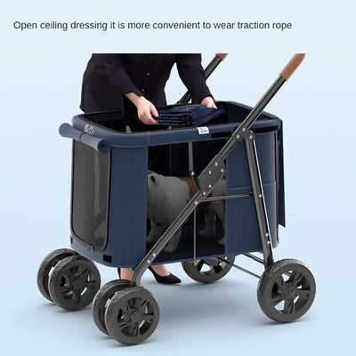 Chariot de Promenade Pliable Gros Chien 30 kg