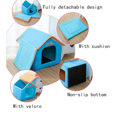 Niche d'Intérieur Pliable pour Petit et Moyen Chien
