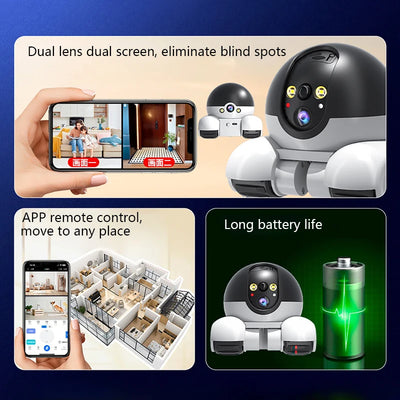 Caméra pour Chien Robot Mobile 1080P WiFi Application Télécommande