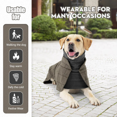 Manteau Imperméable Carreaux Gros Chien Hiver