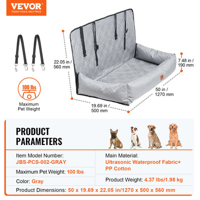Siège Auto Imperméable Gros Chien 45kg