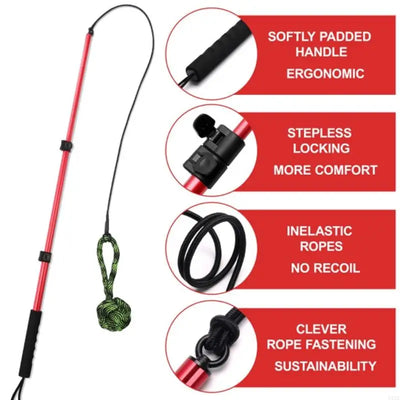Flirt Pole Chien Télescopique 103 cm avec Balle et Jouets