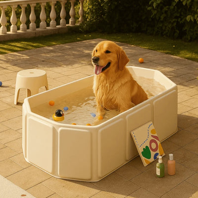 Baignoire pour Chien Pliante, Trous de Drainage, PVC
