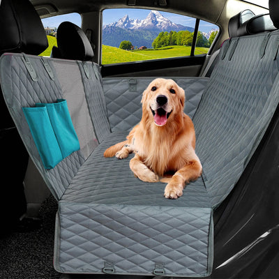 Hamac Voiture Chien Étanche Fenêtre Zippée Poches 143x153 cm