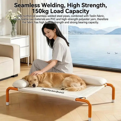 Lit Surélevé pour Chien Maille Respirante Extérieur 105 cm