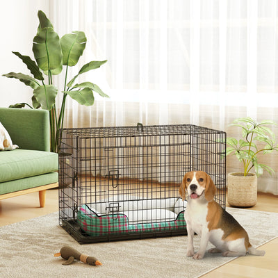 Cage de Transport Pliable PawHut 92 cm pour Chien