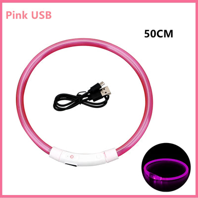 Collier Lumineux LED Rechargeable USB Nylon Grand Chien