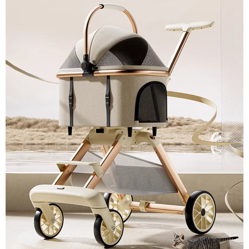 Poussette Chien Nacelle Amovible Pliable Voyage