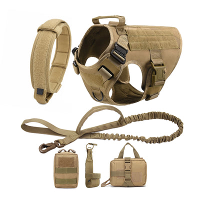 Harnais Tactique Chien Set Complet avec Pochettes Molle