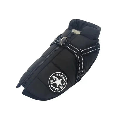 Manteau Imperméable Chien Doublé Polaire Grande Taille