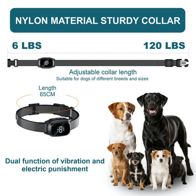 Collier Anti-Aboiement Automatique Rechargeable Gros Chien