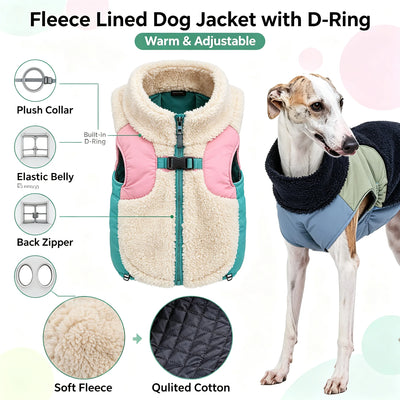 Manteau Laine d'Agneau Coupe-Vent Chien Extérieur
