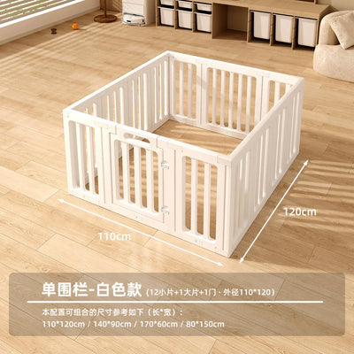 Parc pour Chien Intérieur Modulable Blanc avec Porte Verrouillable