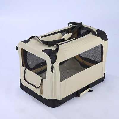 Caisse de Transport Chien Souple Pliable 3 Portes