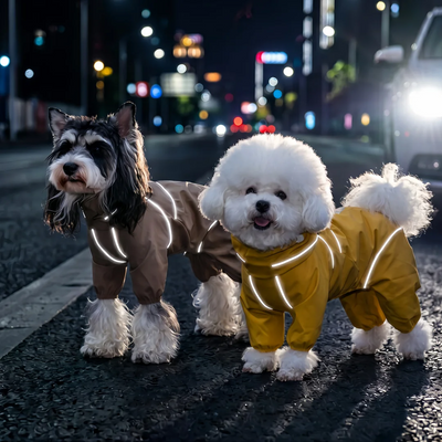 Manteau Imperméable pour Petit Chien Quatre Pattes Réfléchissant