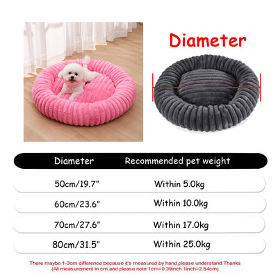 Panier Rond Moelleux pour Chien de 40 à 90 cm 22 Coloris