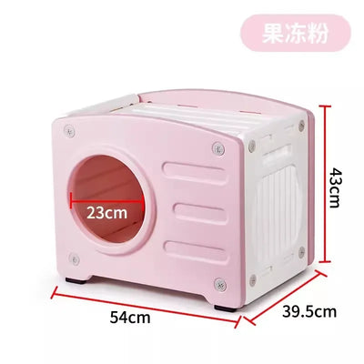 Niche Chien Extérieur Plastique avec Porte et Toit Renforcé