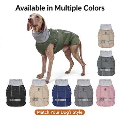 Manteau d'Hiver Col Polaire Réfléchissant Chien