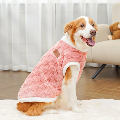Manteau Flanelle Douce Gaufrée pour Chien Moyen à Grand