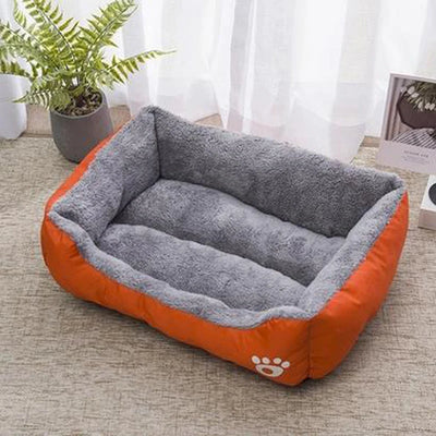 Panier Rectangulaire Noir Doux Antidérapant pour Chien