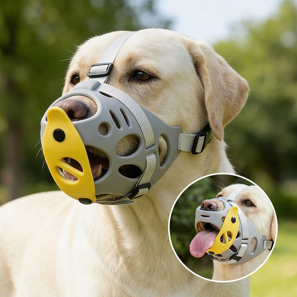 Muselière Chien Souple en EVA Respirante Anti-Léchage