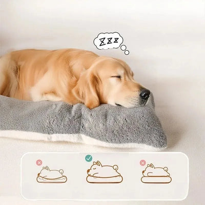 Coussin de Lit Polaire Épais pour Grand Chien